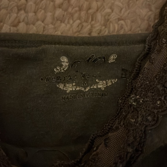 Y2K aborable babydoll beaded tank top - Picture 3 of 7